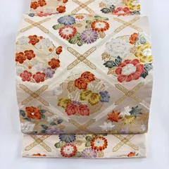 専用帯2356 ●河村織物謹製 河村つづれ 摺箔綴 手おり 高級 正絹 六通袋帯 帯2356 ○河村織物謹製 河村つづれ 摺箔綴 手おり 高級 正絹 六