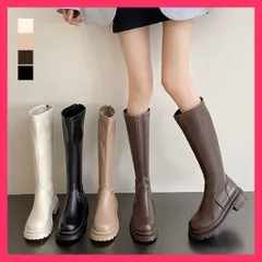 【スタッフおすすめ！】 ロングブーツ 厚底ブーツ レディース韓国 おしゃれ美脚ブーツ/ジッパー付きブーツ/ローヒールシューズ ニーハイブーツ 膝下 ジョッキーブーツ おすすめ おしゃれ　人気 上品 99YYXC-014