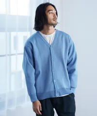 新品 未使用 JIGGYS SHOP(ジギーズショップ)ウォッシャブルミラノリブカーディガン 217388 スモークブルーのサムネイル