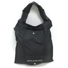 G■ディーンアンドデルーカ/DEAN＆DELUCA ショッピングバッグ/折りたたみ エコバッグ■黒/LADIES/49【中古】■