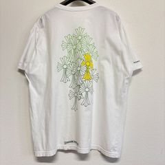 CHROME HEARTS Cemetery Cross Green Yellow クロムハーツ セメタリークロス 緑 グリーン 黄色 イエロー 白 ホワイト 半袖 Tシャツ トップス メンズ レディース XLサイズ 極美品