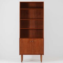 ディスプレイシェルフ チーク 幅80cm Horsens Mobelfabrik デンマーク製 北欧ビンテージ家具 収納棚/DK11506