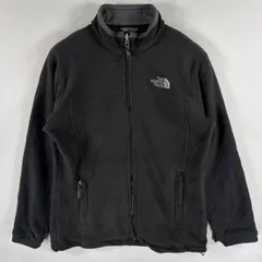 古着 ザ・ノースフェイス THE NORTH FACE フルジップフリースジャケット ワンポイントロゴ アウトドア L  ブラック ボーイズ
