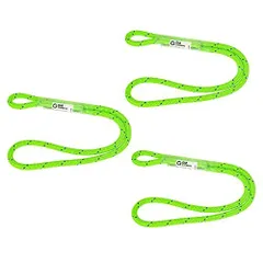 3本入り | グリーン GM CLIMBING 6mm ダブルブレード プルージックループ 31cm クライミング アーボリスト 長さは調整 グリーン 3本入りセット