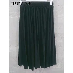◇ merlot メルロー ウエストゴム 膝下丈 ギャザー スカート ブラック レディース 【中古】 【1002802391385】のサムネイル