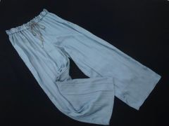 green label relaxing グリーンレーベルリラクシング ユナイテッドアローズ サテン プリーツ ワイド イージー パンツ 青 ■◇ レディース