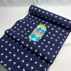 特注 別注 ゆかた反物 純綿100% オーダーメイド 濃紺 蟹 縁起柄 特注 別注 ゆかた反物 純綿100% オーダーメイド 濃紺 蟹 縁起柄