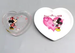 【中古】皿・ボウル ミッキーマウス＆ミニーマウス ハート皿2枚セット 「ディズニー」 東京ディズニーリゾート限定