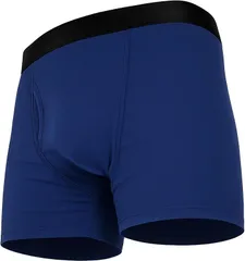 Sereni セレーニ 尿漏れパンツ 失禁 60ml 男性用 吸水ボクサーパンツ 中度 防水 消臭抗菌 自然なシルエット(ネイビー,  M)