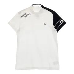 サイズ：0 PEARLY GATES パーリーゲイツ 2023年モデル ハイネック 半袖Tシャツ  ホワイト系 [240101363068]# ゴルフウェア レディース ストスト