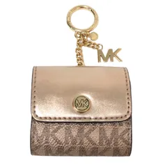 マイケルコース MICHAEL KORS  AirPodsケース エアポッツ イヤホンケース チャーム キーホルダー  ピンクゴールド【中古】【美品】