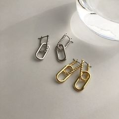 ピアス 2way キャッチレス 両耳用 ロープピアス 真鍮 サージカルステンレス シンプル ツイストピアス カジュアル スーツ レディース ジュエリー アクセサリー 韓国アクセサリー 317P シースキー【seasukii】