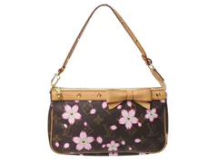極美品 LOUISVUITTON ルイヴィトン 村上隆 ポシェットアクセソワール ポーチ M92006 モノグラムチェリーブロッサム 中古 4b002682