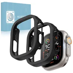 【在庫セール】保護カバー 49mm スマートウォッチ スリムケース アップルウォッチシリーズultra3/Ultra2/Ultra PC素材 ケース 側面 耐衝撃 ultra3/ultra2/ultra用 衝撃吸収 Watch 液晶部分覆わないタイプ 取り付け