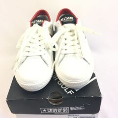 コンバースALL STAR ホワイト/レッド ゴルフシューズ CONVERSE ALL STAR ローカット ホワイト/レッド - メルカリ