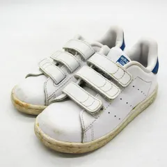 アディダス スニーカー ローカット スタンスミスベルクロ S74782 シューズ 靴 白 キッズ 男の子用 15サイズ ホワイト adidas 【中古】