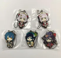 【未開封】 原神 ウェンティ 行秋 モナ ノエル ラバーストラップ 5点セット 【まとめ売り】