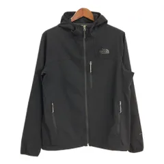 THE NORTH FACE ノースフェイス ソフトシェルジャケット アウトドア ワンポイントロゴ ブラック（メンズ L ）中古 古着 T5578