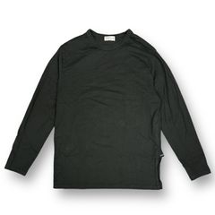 Yohji Yamamoto pour homme クルーネック  スリット カットソー ロングスリーブ Tシャツ ヨウジヤマモト HG-T62-985  ブラック 3  75138A3