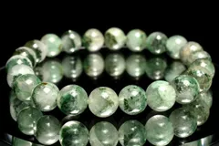 【１点物】マダガスカル産◇山入り エメラルドグリーンファントムクォーツ　8-8.5mm　ブレスレット パワーストーン 天然石 _MA5111