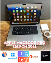 ［M1Pro搭載］Apple MacBook Pro 16inch 2021/Apple M1 Pro/16GB/SSDG1TB/Windows11/Office 2024/455