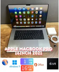 ［M1Pro搭載］Apple MacBook Pro 16inch 2021/Apple M1 Pro/16GB/SSDG1TB/Windows11/Office 2024/Ri455