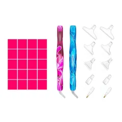 【数量限定】樹脂ダイヤモンドペイントペン 2本セット 5D ダイヤモンド ペインティング アートペンキット ハンドメイド DIYクラフト