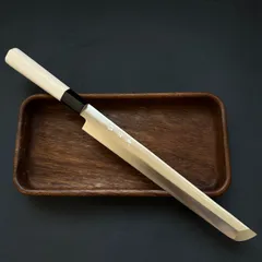 NO.00040 包丁 柳刃　水心子宗近上作 9寸　墨流し　箱付　未使用品 NO.00040 包丁 柳刃水心子宗近上作 9寸墨流し箱付未使用品