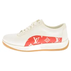 SUPREME (シュプリーム) 17AW×LOUIS VUITTON LV Sport Sneaker ルイヴィトン レザーローカットスニーカー ホワイト/レッド CI0167のサムネイル