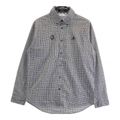 サイズ：LL LE COQ GOLF ルコックゴルフ  長袖ポロシャツ ボタンダウン チェック柄 ブラック系 [240101528986] ゴルフウェア メンズ ストスト