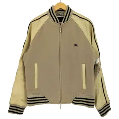 【希少】バーバリーブルーレーベル　スタジャン　フード　チェック　ホースロゴ刺繍 希少】バーバリーブルーレーベル スタジャン フード チェック