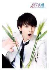 【中古】生写真(男性) 超特急/タカシ(松尾太陽)/上半身・衣装白・黒・右手パー・口開き・植物・背景白/「超特急 うたうたいVol.2」スペシャル生写真