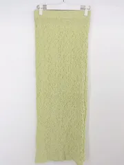 ◇ Simplicite シンプリシテェ ウエストゴム ロング タイト スカート グリーン系 イエロー系 レディース P  【中古】 【1209160005309】