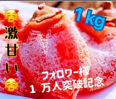 衛生面＆品質面安全安心真空包装【夏限定100円引きクーポン配布中】　(フォロワー様1万人突破記念)　ポスト投函　　24個前後入り　リピート率高く大人気　肉厚くてとてもジューシー　　トロトロ　　激甘干柿箱込み1kg