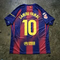 2025-26 FCバルセロナ ホームユニフォーム 背番号10 ラミン・ヤマル FCバルセロナ 25-26 ホーム 半袖 ユニフォーム No.10 ラミン