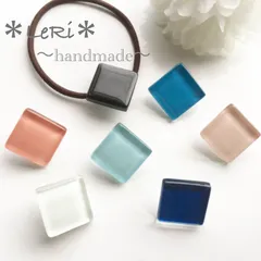 2セット‼︎ カラーお任せ♡ ガラスタイル　シンプル　ヘアゴム ♡