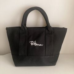 トートバッグ　 Ron Herman ロンハーマン トートバッグ ロゴ刺繍 プチプラ 高見え おしゃれ お出かけ キャンバス　ブラック