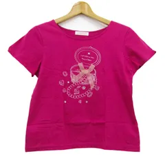 フェルゥ 半袖Ｔシャツ トップス コットンT リボン ビジュー レディース 2サイズ ピンク Feroux 【中古】のサムネイル