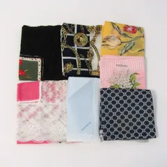 セリーヌ/レノマ他 ハンカチ ハナエモリ等 7点セット まとめて 大量 ブランド レディース CELINE etc 【中古】