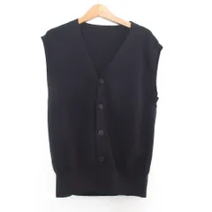 美品 24AW SLOBE IENA スローブイエナ 総針Vネック ニットベスト 24080912301030 ブラック レディース 古着 中古 USED