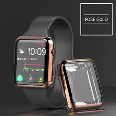 アップルウォッチ カバー ケース 【ローズゴールド】 apple watch series 6 SE 5 4 3 2 1 38mm 40mm 42mm 44mm 45mm