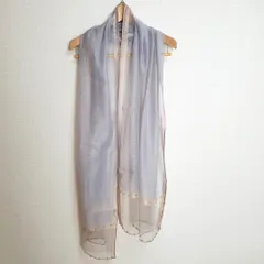 ストール ショール 結婚式 薄手 お呼ばれ グレー 灰色 シースルー 春 夏 秋 二次会 結婚式アイテム ワンピースやドレスと合わせて使える！ ゴールドビーズ シルク＆ウール ラメ パーティー 無地 シアー 高級感 可愛い 透け感 保護者会 謝恩会にも 新品