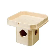 三方 6寸 18cm 白木 木製 日本製 三宝 神棚用 神具 鏡餅飾り鏡餅台 お供え物 お正月 お月見 十五夜 ひな祭り 神前 供物