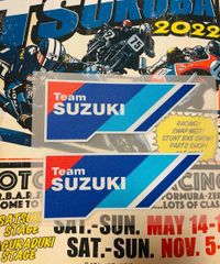 ★アウトレット★新品 MotoGP SUZUKI ECSTAR 反射 ステッカー 12 x 4.5 cm レーシング スポーツ ステッカー シール