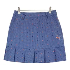 サイズ：M PUMA GOLF プーマゴルフ  プリーツスカート 総柄 ネイビー系 [240101475866] ゴルフウェア レディース ストスト