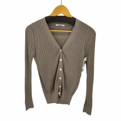 スローン SLOANE 18Gワイドリブシルク Vカーディガン  レディース JPN：2 のサムネイル