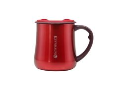【人気商品】冷温兼用 保冷 ステンレスカップ 保温 スライド開閉ができるふた キャンプ フタをしたまま飲める 真空二重構造 レッド アウトドア 330ml 蓋付き KDS.8403 ステンレスマグカップ ケヴンハウン(Kevnhaun)
