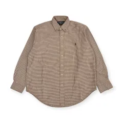 90s Ralph Lauren ラルフローレン BLAKE チェック BD ボタンダウン オックスフォード シャツ S/ベージュ系 メンズ