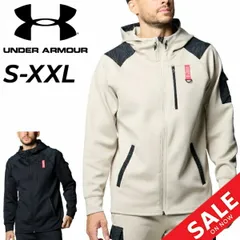 アンダーアーマー トレーニングジャケット メンズ UNDERARMOUR UAアーマーニット ハイブリッド フルジップ スポーツウェア フード付き アウター ジャージ 運動 上着 パーカー フーディ 男性用 服 ブランド アパレル/1388233