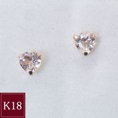 ピアス アクセサリー k18pg 18金ピンクゴールド モルガナイト 計0.30ct ハートシェイプカット ハート 品番ad-080 2営業日前後の発送予定